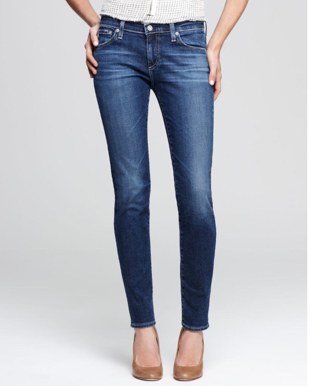 AG Adriano Goldschmied The Stilt Cigarette Leg Skinny Jeans 10 Years Rio 27 R